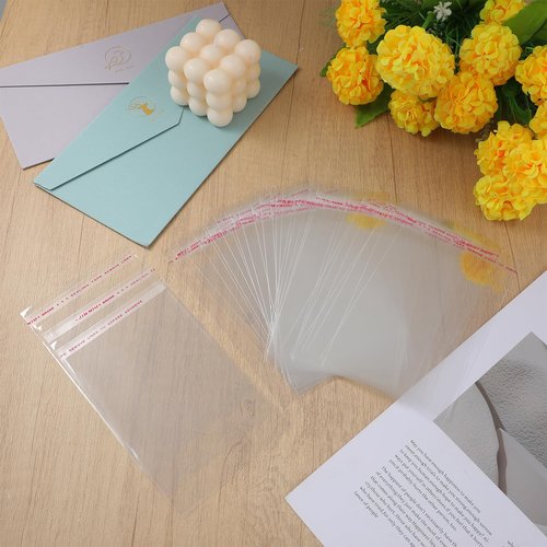 300Pcs Self Sealing BagsGraded Card Sleeves Resealable Team Bags Baseball Sports Holders Plastic Collectible Protection for Tradingcards Photos Bookmarks Jewelry Treats Beads Candy