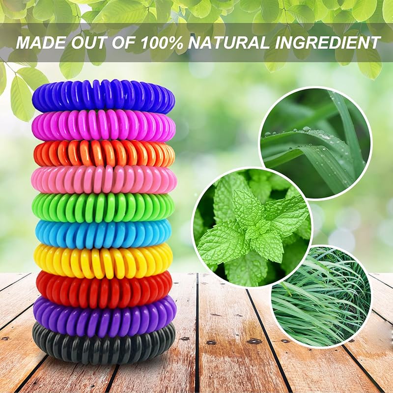 DEET-Free Mosquito Repellent Bracelets - 40 Pack, Citronella Insect Wristbands for Kids & Adults