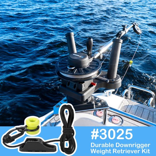 WinnerWhy 2 Pcs #3025 Downrigger Weight Retriever Fairlead Cleat with 78 inches Cord for Trolling and Deep-sea Fishing