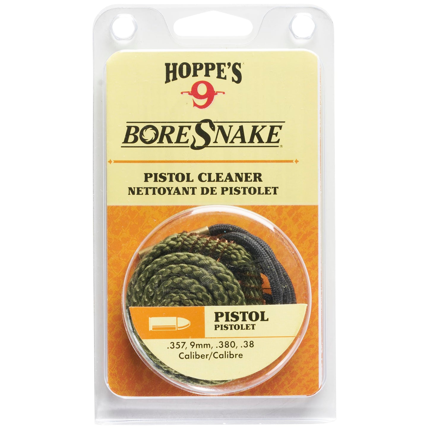 Hoppe's Boresnake .357, 9mm, .380, .38 Caliber Pistol and Revolver, Clam E/F