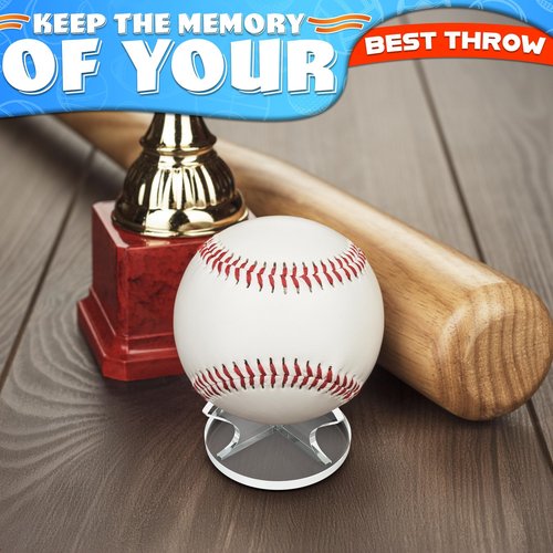 Clear Baseball Holder Stand – Versatile Acrylic Baseball Stand & Softball Holder for Baseballs, Tennis & Golf Balls – Sturdy and Scratch-Resistant, Minimalistic Design for Home or Office Display
