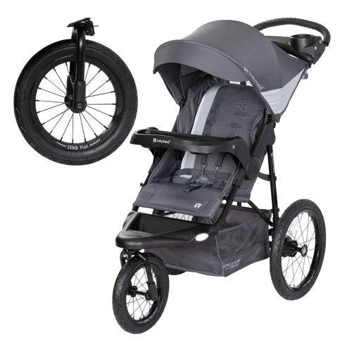 Baby Trend Expedition® Zero Flat Jogger with LED Lights, Dash Grey