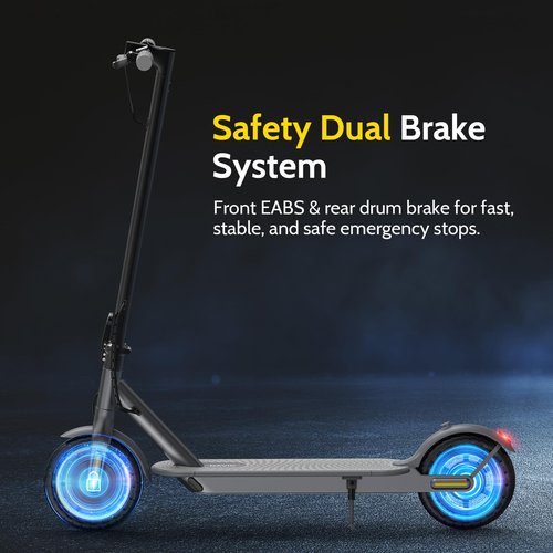 NAVIC T5 350W Electric Scooter Adults, 8.5" Solid Tires, Up to 19 MPH, and 22 Miles Long-Range, Foldable E-Scooter with App Control