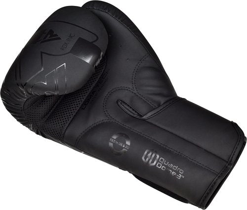RDX Boxing Gloves, Pro Training Sparring, Maya Hide Leather, Muay Thai MMA Kickboxing, Men Women Adult, Heavy Punching Bag Focus Mitts Pads Workout, Ventilated Palm, Multi Layered, 8 10 12 14 16 18 Oz