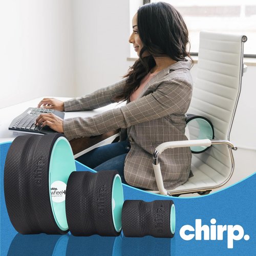 Chirp Wheel Foam Roller - Targeted Back Foam Roller for Back Pain Relief, Deep Tissue Muscle Massage, Trigger Point Round High Density Foam Roller for Physical Therapy & Exercise, 3-Pack Mint