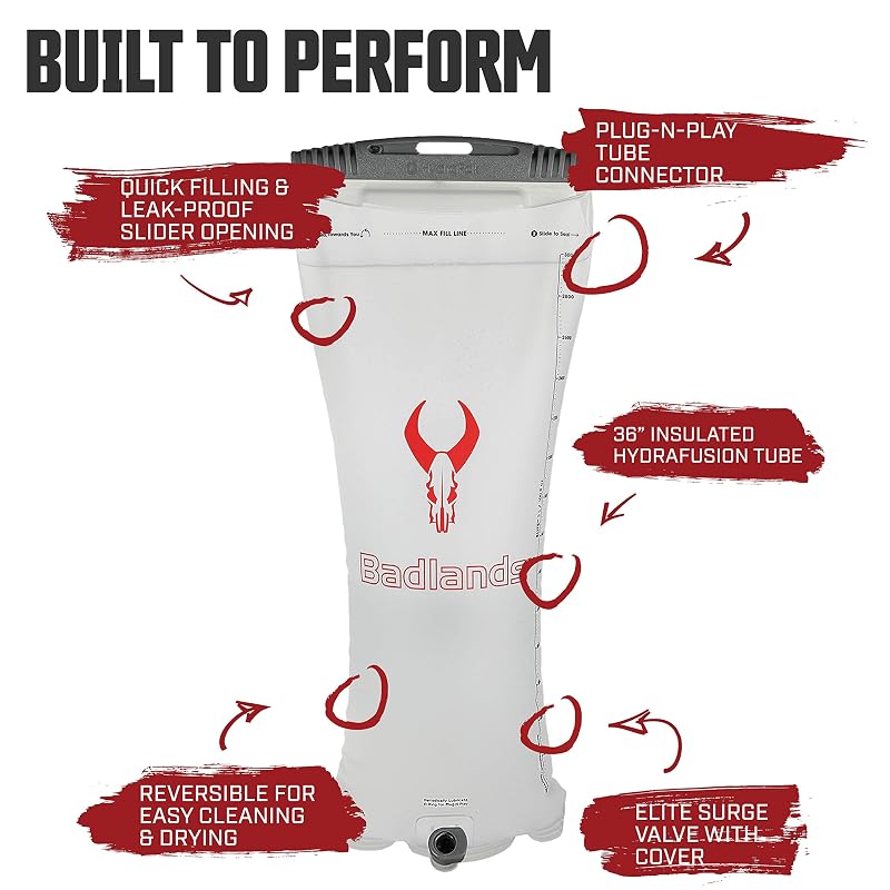 Badlands 3 Liter Hydration Reservoir with Insulated Drinking Tube