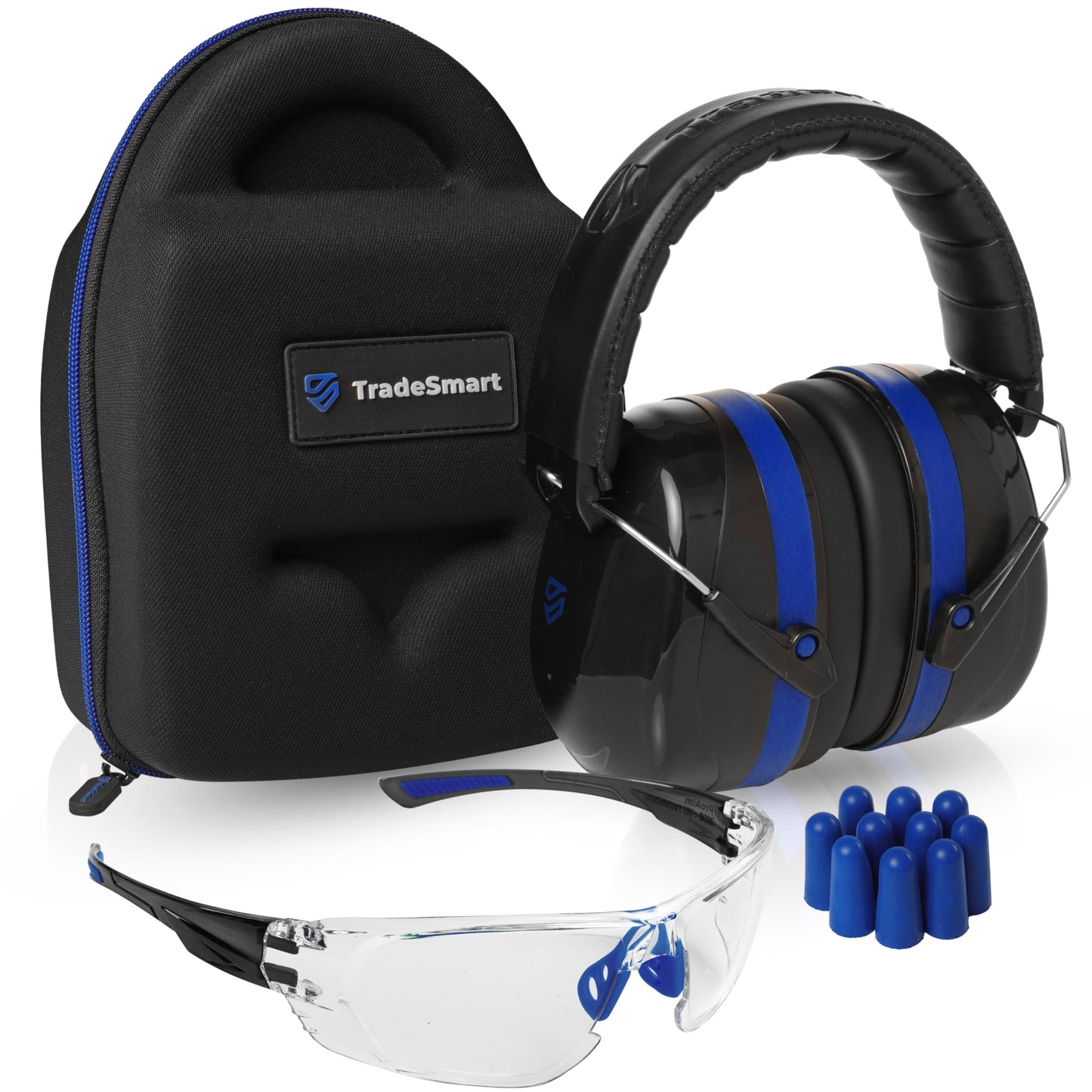 TradeSmart Shooting Ear & Hearing Protection NRR 28 Safety Earmuffs Blue