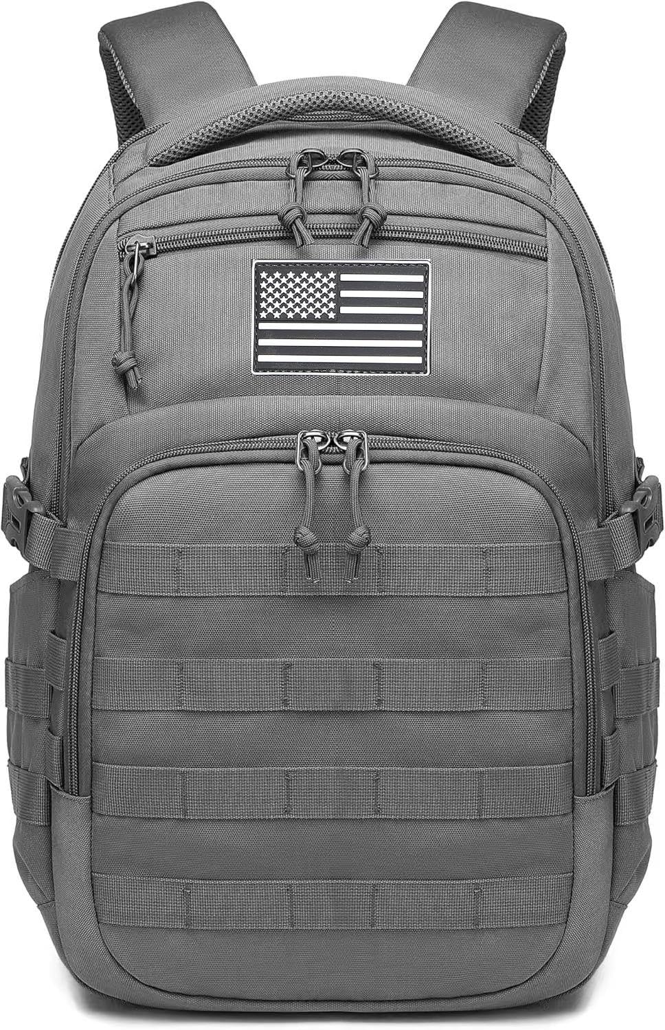 Wotony Military tactical backpack, backpack for men black small tactical assault bag (grey, 20 inch)