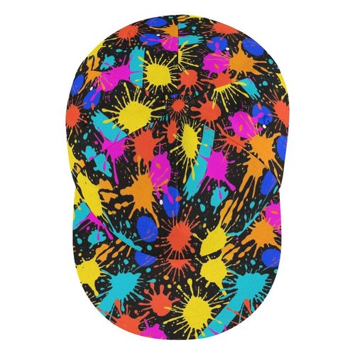 Fashion Baseball Cap Colorful Splatter Color Art Dad Cap for Girls and Boys - Fitted Breathable Baseball Bucket Cap Headwear