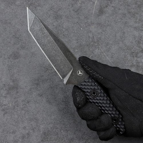 LENGREN DB-L 8.66in Tactical Fixed Blade Knife with DC53 Steel, G10 Handle,Full Tang Tanto,Kydex Sheath For Men Camping Hiking Hunting.