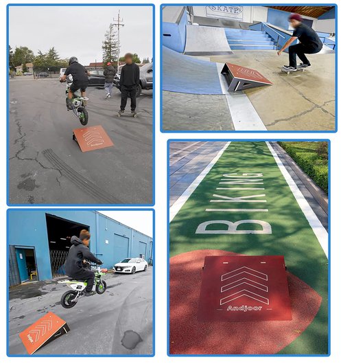 Andjoor Kids Skateboard & Bike Ramp - BMX, Scooter, RC Car & Dirt Bike Ramps with Jumps