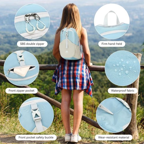 UTIAMIAOGONGO 15L Small Hiking Backpack for Women Men Lightweight Packable Backpack Foldable Casual Daypack for Camping Travel Outdoor, Blue