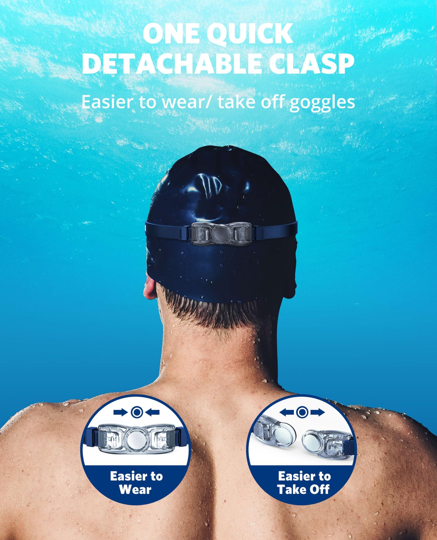 Aegend Swim Goggles 2 Pack for Adult Men Women No Leak with Storage Case