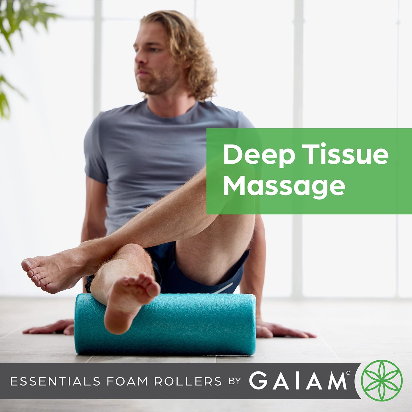 Gaiam Essentials High-Density Foam Roller 18” Teal