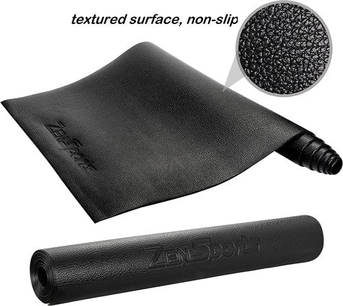 ZENY Exercise Equipment Mat 96''x38'', Exercise Bike, Elliptical, Treadmill Mat, Bike Trainer Pad for Gym Equipment Floor Protector