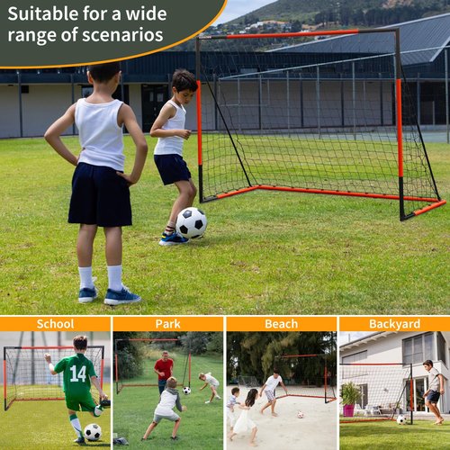 KAIHAOWIN Soccer Goal Net, Backyard Soccer Goal, Suitable for Multiple Ages, 8'x6 for Park, Beach, Backyard, Trainning