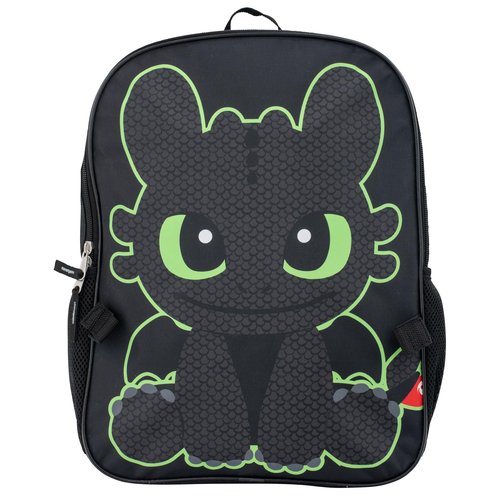 AI ACCESSORY INNOVATIONS How to Train Your Dragon Toothless Backpack and Lunch Box Set, 16 inch School Bag, Black