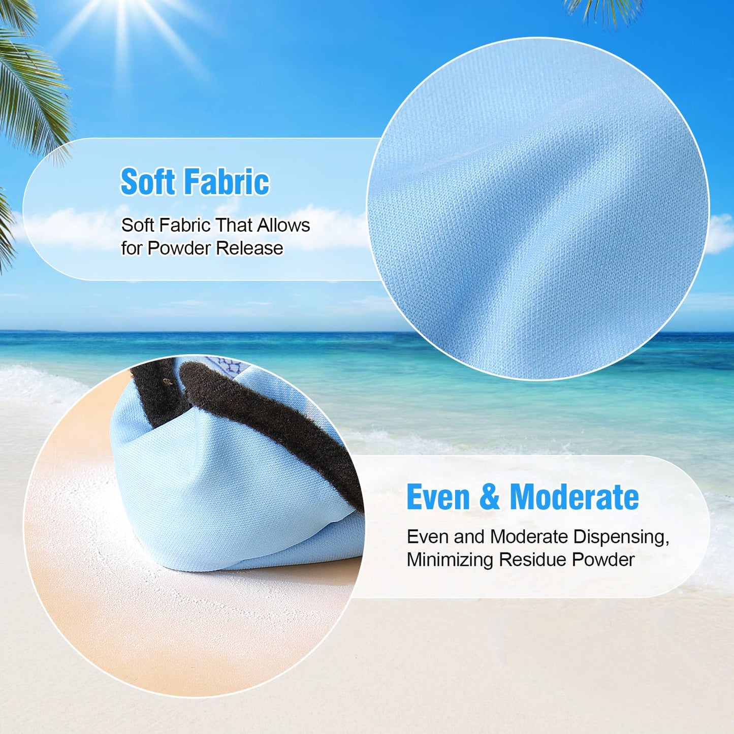 BUT TO Talc-Free Double Capacity Sand Remover for Beach - Gentle on Skin Instant Sand Removal Bag with Natural Ingredients - Beach Essentials & Accessories for Vacation Travel and Cruise