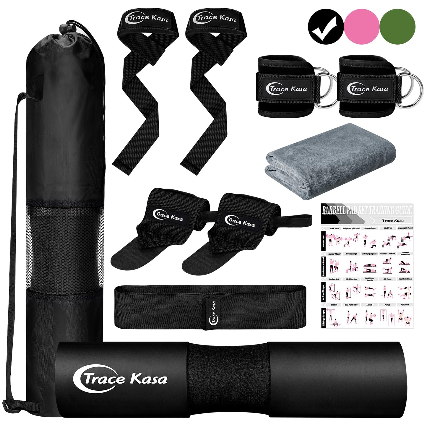 TRACE KASA Barbell Pad Set: 10 PCS Gym Equipment Accessories