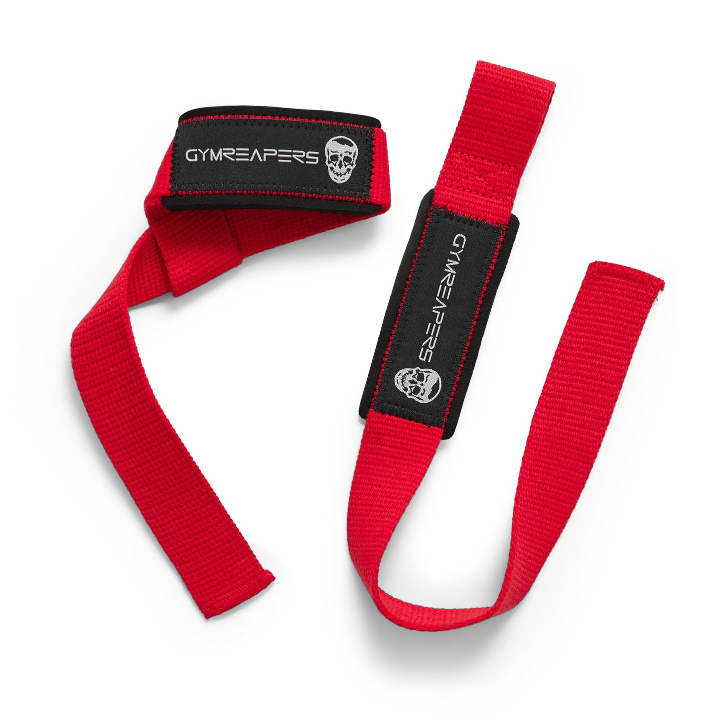 Gymreapers Lifting Wrist Straps for Weightlifting, Bodybuilding, Powerlifting, Strength Training, & Deadlifts - Padded Neoprene with 18" Cotton (Red)
