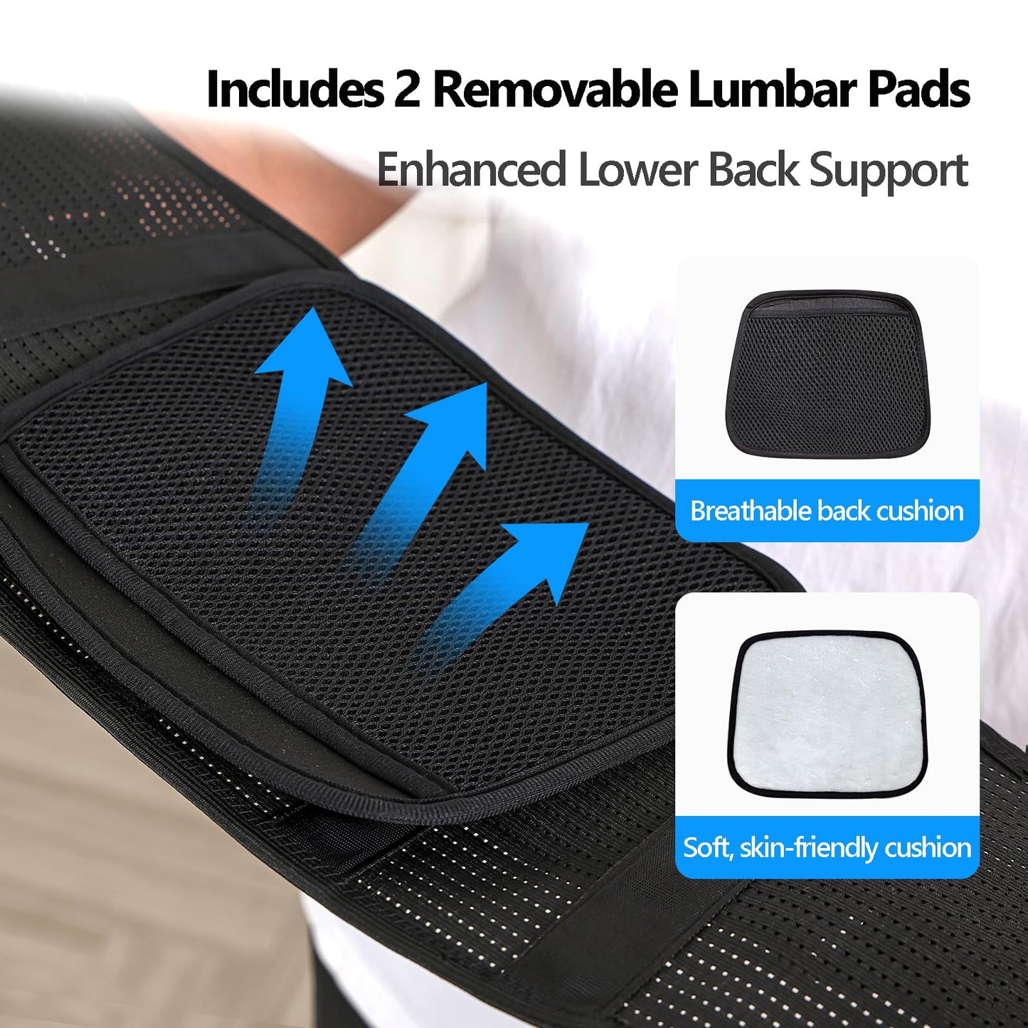 Solmyr Back Brace for Lower Back Pain – Adjustable Lumbar Support Belt with Removable Pad, 5 Reinforced Stays, Breathable Support for Sciatica, Herniated Disc, Scoliosis – Men & Women - L/XL
