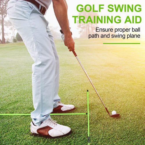 Soulchen 6 Pack Golf Alignment Sticks 48 Inches Collapsible Alignment Rods Golf Practice Rods Training Aid for Aiming Putting Golf Training Sticks with Clear Tube Case for Easy Carrying
