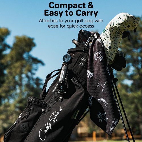 Caddy Splash Golf Club Brush Pro with Water (Black) - Heavy Duty Retractable Clip- Push Button for Easy Cleaning with Nylon Bristles - Holds 4 Oz Water - Golf Accessories - USA Company