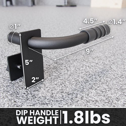 Synergee Dip Station Set of 2 Dip Bar Attachments for Power Racks. Compatible with 2x2 Tube Racks with 1" Holes. Max Capacity 350lbs.