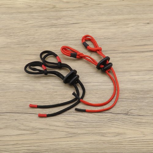 ECSiNG 2PCS Archery Finger Sling Adjustable Recurve Bow Fingersling Archery Bow Rope for Recurve Bow Replacement Accessories Red & Black