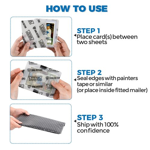 Trading Card Shipping Protectors - Premium Ultra Strong Plastic Inserts - 110 Pack - 3.5'' x 4.5''