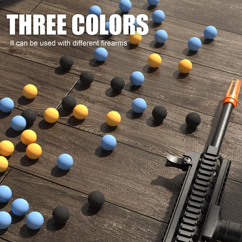 LinRui 100ct .50 Cal Paintballs Reusable for Training, Non-Lethal 50 Cal Self Defense Rubber Balls Ammo, 50 Caliber Paintball Projectiles for T4ET TR50/HDR 50, with Goggle