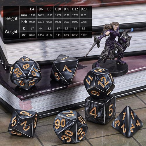 CiaraQ DND Dice Sets - 26 X 7 Polyhedral Dice (182pcs) with a Large Drawstring Bag Great for Dungeons and Dragons, Role Playing Table Game.