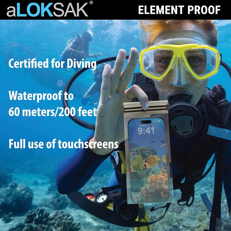 Loksak Waterproof Bags Set of 4 - Reusable Dry Bags 5x4, 4x7, 6x6, 9x6