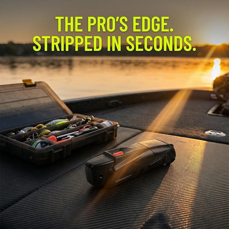 Electric Fishing Line Stripper – 3.5 m/s Portable Line Removal Tool for Spinning, Casting & Trolling Reels