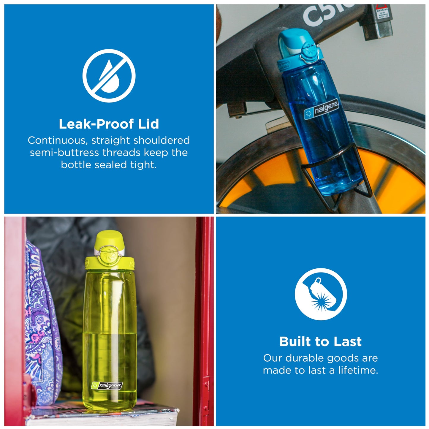 Nalgene Sustain Tritan BPA-Free On The Fly Water Bottle Made with Material Derived from 50% Plastic Waste