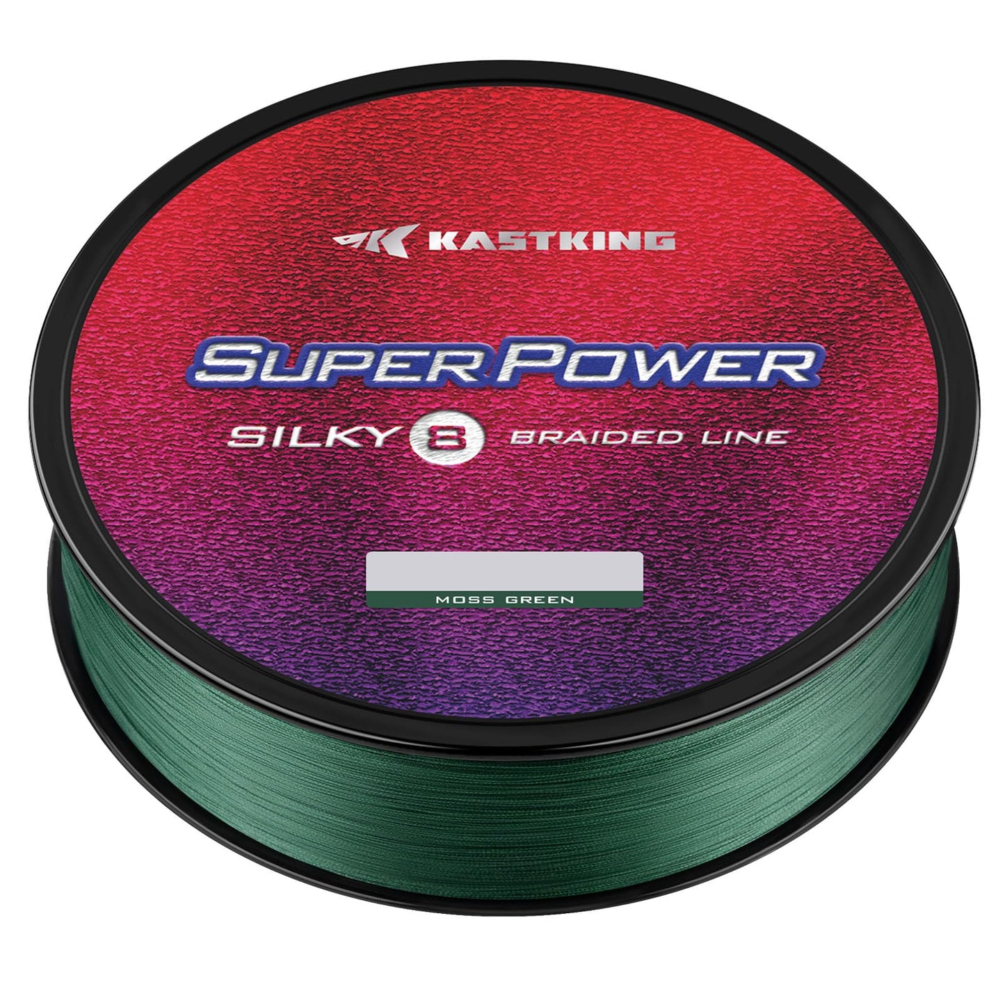 KastKing Superpower Silky8 Braided Fishing Line, Moss Green, 8 Strands, 30 LB, 150 Yds