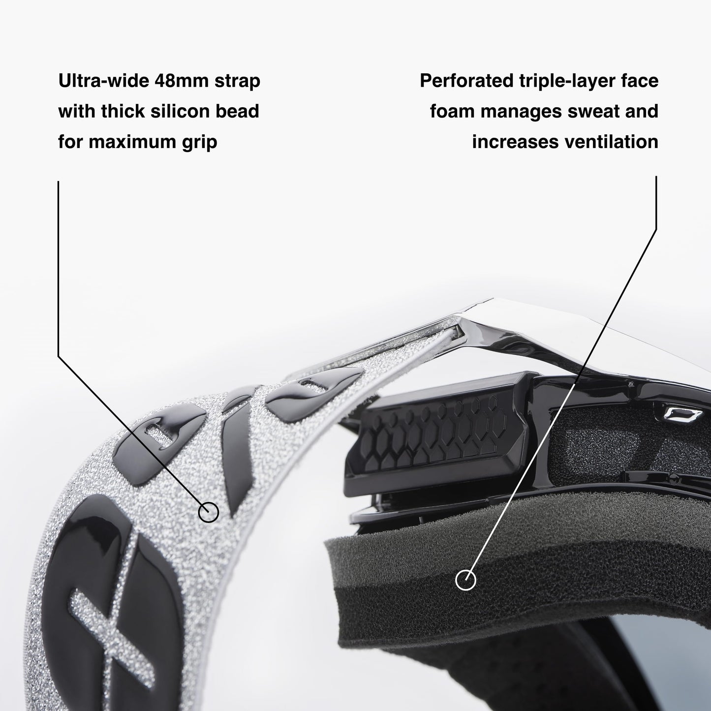 100% ARMEGA Premium Protective Sport Goggles with Ultra HD Lens & Nose Guard (CW2 - Mirror Red Lens)