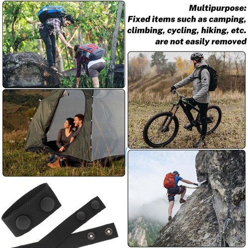 BOHUIZ 6 Pcs Belt Keepers for Duty Belt, 2¼" Wide Nylon Belt Keeper with Double Snaps, Security Tactical Belt for Police Law Enforcement Military Equipment Accessories