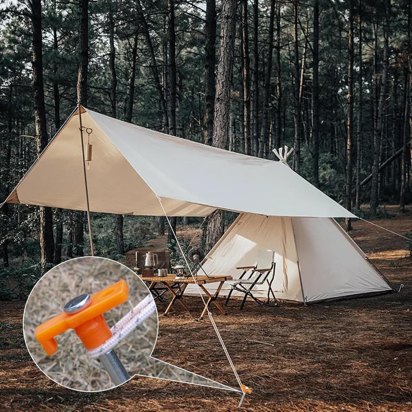 12PCS Tent Stakes Heavy Duty Camping Stakes,AVOFOREST 7.1Inch Non-Rust Metal Tent Pegs Ground Stakes Tent Spikes Camping,Hiking Orange