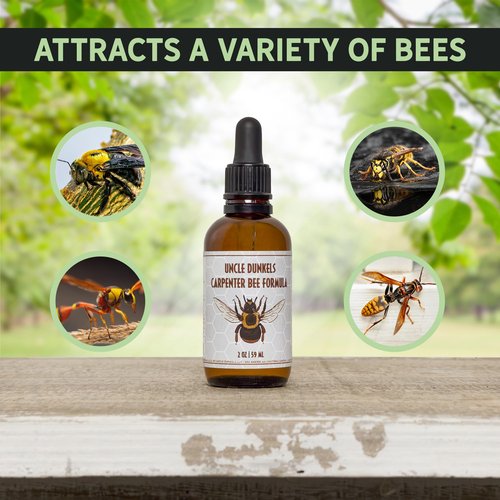 Uncle Dunkels Carpenter Bee Formula: Naturally Scented Pheromone Blend for Outdoor Use, 2oz