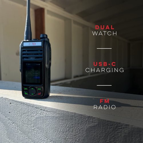BTECH GMRS-PRO 5W Long-Range GMRS Radio – IP67 Waterproof, Bluetooth VOX, GPS, Texting, NOAA, Compass, Dual-Band Scanner, Off-Grid Location Sharing, Two-Way Walkie Talkie