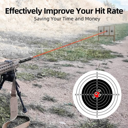 EZshoot Bore Sight Laser Kit Bright Red Laser BoreSighter with Big Button Switch for .17 to 12GA Caliber