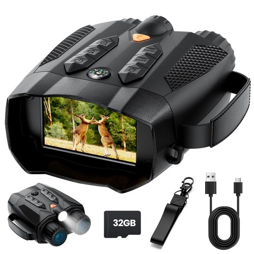 Night Vision Goggles for Adults 4k: Tactical Binoculars with Camera - Infrared Goggles for Hunter - Digital Electronics Gift - Hunting Gifts for Men/Dad/Husband - Cool Tech Gadgets for Camping/Boating