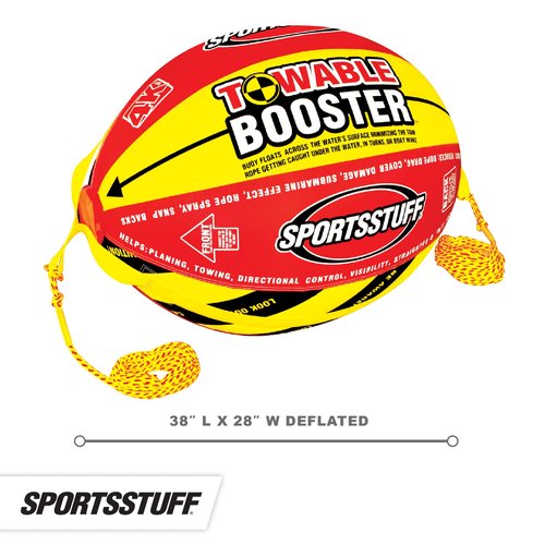 SportsStuff Booster Towable Tube Ball Towable Rope for Lift and Visibility, 60 ft Rope with 4,100 lb Break Strength