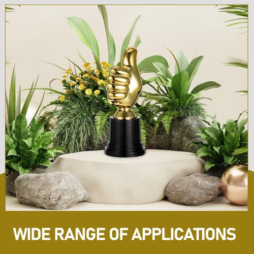 Veemoon 5Inch Thumbs up Trophy,Funny Trophy Award Mini Gold Award with Base for Sports Competitions Prizes Party Favors