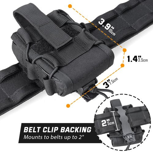 Molle Handcuff Holster, Handcuff Pouch for Duty Belt/Police Vest, Handcuffs Case Fit Asp/Hinged/Chain/Folding Rigid Handcuffs, Quick Release Cuff Holder