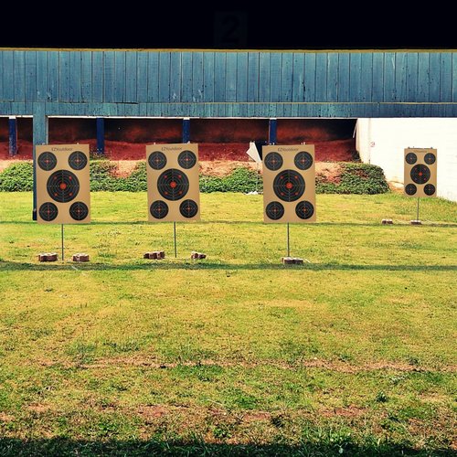 45 Pack Paper Targets - 17 x 25 Inch Multiple Aiming Zones - 4 Clips Included - Perfect for Indoor and Outdoor Range, Airsoft, Pellet Gun, Rifle, Pistol Practice
