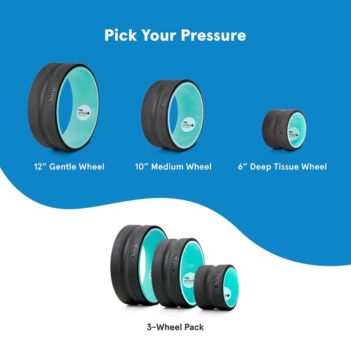 Chirp Wheel Foam Roller - Targeted Back & Neck Pain Relief, Muscle Massage, Trigger Point Therapy, High-Density Foam Tool for Physical Therapy, Stretching & Exercise, 500lbs Capacity, 10-Inch Mint