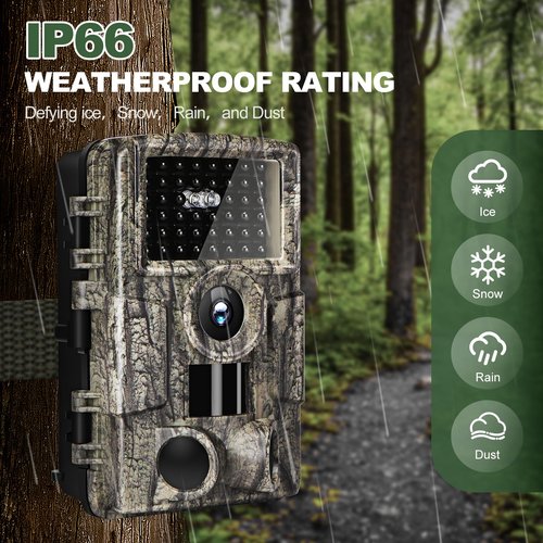 MRSCRET WiFi Trail Camera,4K 60MP Game Cameras with Night Vision Motion Activated Waterproof,Trail Camera Sends Picture to Cell Phone,Suitable for Outdoor Wildlife Detection, Monitoring Home Security