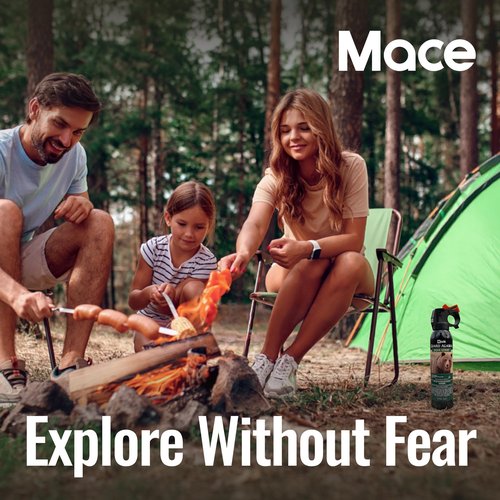 Mace Bear Spray - Guard Alaska Bear Deterrent & Self Defense Spray with Spray Holster, 9.17 oz, 20ft Effective Range Up to 40ft, Max Strength 20% OC, Great for Hiking, Camping, Hunting